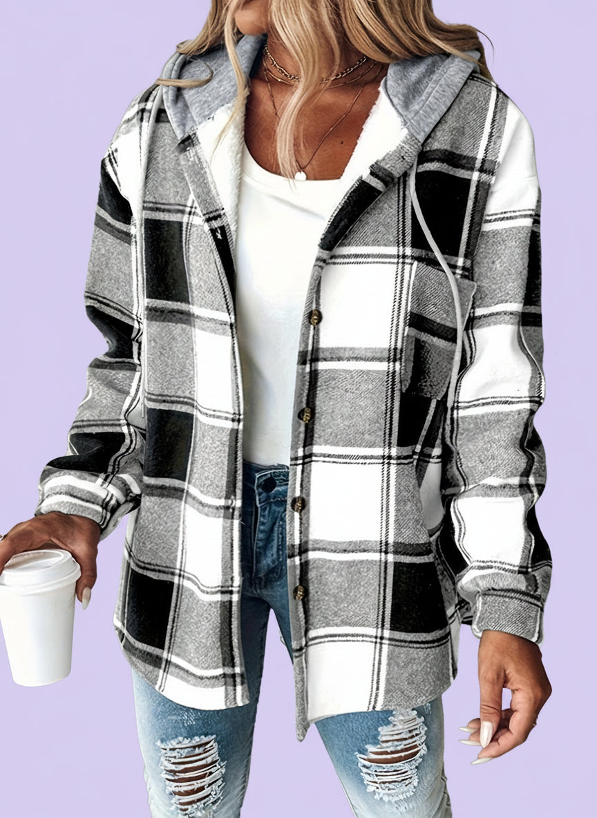 Elena - Dikke capuchon shirt-jas