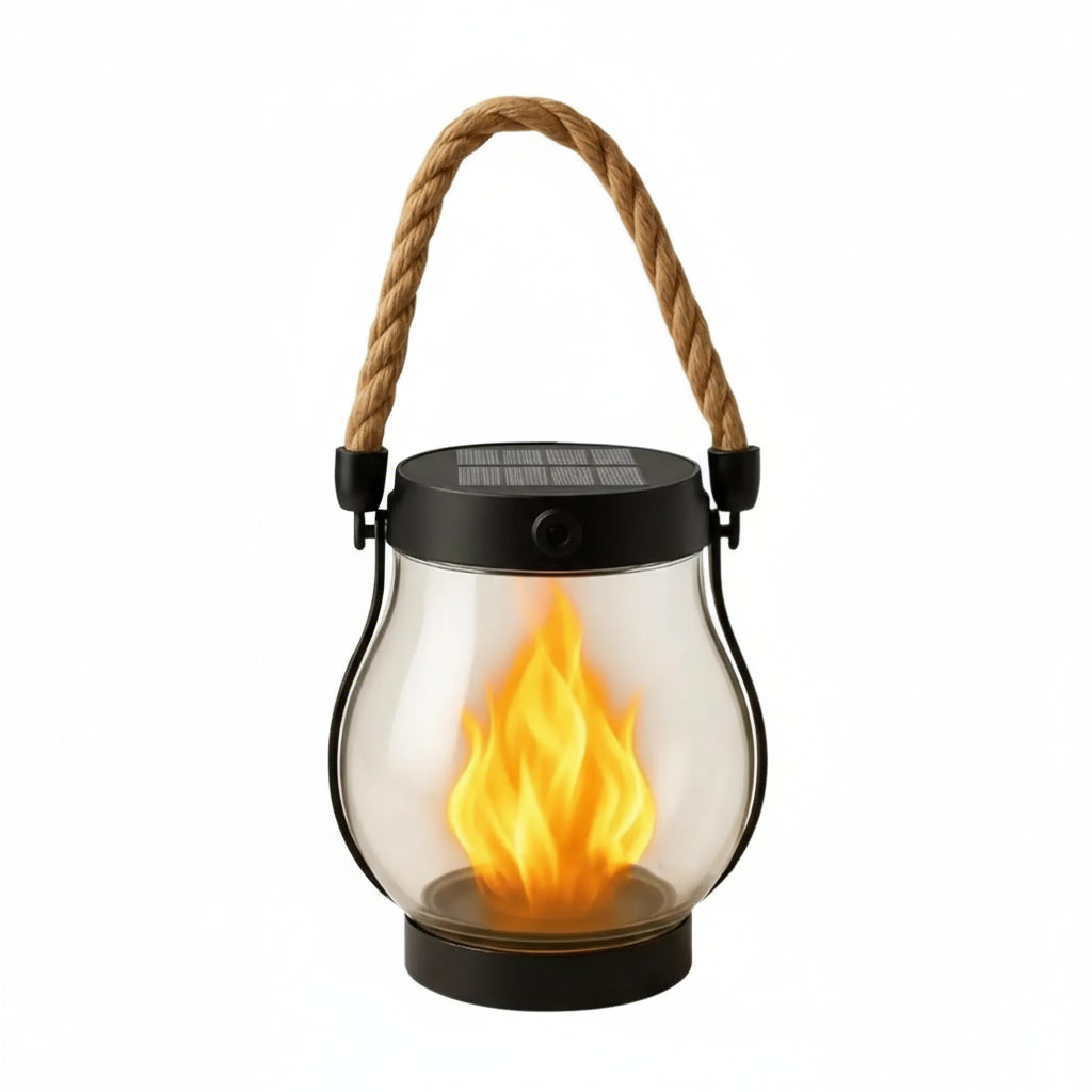 Glowline - Zonnelantaarn met realistische vlam