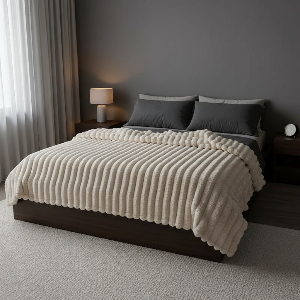 Luna Luxe Plaid - Ultrazacht imitatiebont, lekker warm voor de koude winterdagen